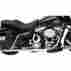 Flh-211 04-06 Bassani Xhaust Power Curve True Dual Crossover Head Pipes Chrome Harley Flhrsi