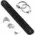 003642 12in Lowbrow Customs Finned Heat Shields Black