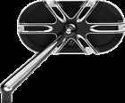 13-164 Arlen Ness Caged Series Mirrors Deep Cut Black Left