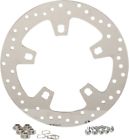 1710-2403 Drag Specialties Polished Stainless Steel Drilled Brake Rotor Front