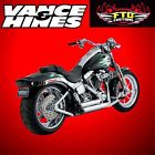 1800-0452 Vance Hines Chrome Shortshots Staggered For Softail Models