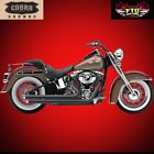 1800-1226 Cobra Usa Speedster Slashdown Black Exhaust For Softail Models