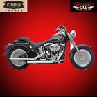 1800-1822 Cobra Usa Dragster Black Exhaust For Softail Models