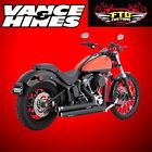 1800-2114 Vance Hines Matte Black Big Shots Long For Models