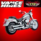 1801-0386 Vance Hines Round Twin Slash Mufflers For Boy Models