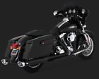 1802-0321 Vance Hines Dresser Duals Exhaust Header System Harley Touring Black