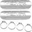 1861-0102 Drag Specialties Flaming Skull Heat Shield 2 1 4