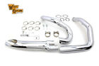 29-0932 Wyatt Gatling Into Exhaust Header Set Chrome Fits Harley Davidson