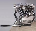65493-66 3-piece 65443-66 Aftermarket Harley Fl Flh 1966-69 Shovelhead 2 Into 1 Header Exhaust Pipe Set Chrome