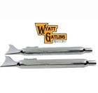 30-3380 Wyatt Gatling Chrome Fishtail Muffler Set For Harley Davidson