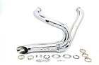 30-772 Chrome Wyatt Gatling Into Exhaust Pipe Header Kit For Harley