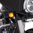 45420 Ciro Black Front Fang Signal Light Inserts Led Harley