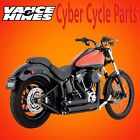 47225 Vance Hines Black Shortshots Staggered For Softail Models