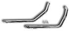 60-208 Unbranded Chrome Long Drag Pipes For Harley Dyna Models Later