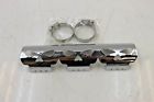 63020 Be Chrome Skull Heat Shield Long For Harley Davidson Motorcycles