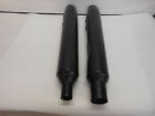 64900766 64900765 Milwaukee Eight Oem Black Touring Mufflers