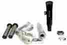 687079 Custom Chrome Bsl New Cci Groove Low Exit Softail Right Side Drive Black Exhaust