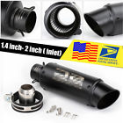 7121314377367 Unbranded Inlet Motorcycle Matt Black Exhaust Muffler Pipe