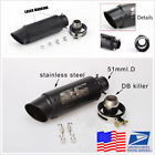 7121314381531 Unbranded From Us Black Motorcycle Exhaust Muffler Pipe 7121314381531 Unbranded From Us Black Motorcycle Exhaust Muffler Pipe