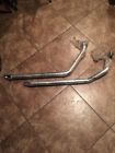 90210 Unknown Harley Shovelhead Drag Pipes Exhaust Custom Chopper Rigid Fxe