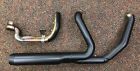 99999 Harley Davidson Black Dual Headpipes For Late Model Touring Ultra
