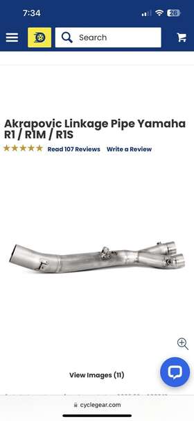 L-y10so17 Akrapovic Linkage Pipe Yamaha R1 / R1m R1s