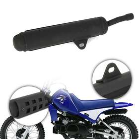 Exhaust Muffler Silencer Pipe Mc-pqg831 Tupe Atv Steel Dirt Bike Black Fit For Yamaha Py80