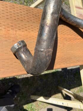 65494-61 Harley-davidson Oem Duo-glide Rear Crossover Exhaust Pipe Pn 65494-61 Harley-davidson Oem Duo-glide Rear Crossover Exhaust Pipe Pn