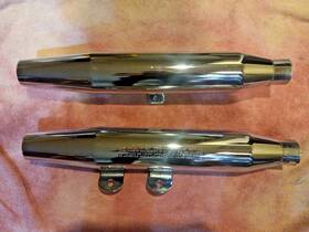 65896-95 Harley-davidson 65853-95 Genuine Evo Softail Chrome Exhaust Mufflers