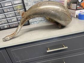 109-k24 Kawasaki 1991 91 Kdx250 Kdx 250 Exhaust Pipe Expansion Chamber Fmf Fatty Gold
