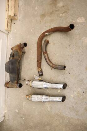 18002-1702 Kawasaki 1995 Vulcan 750 Vn750a Oem Full Exhaust Pipe Muffler Header