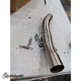 Kolightning Lewf49036 Slip On For Ducati Monster 797 Scrambler Icon Exhaust Mid Link Pipe Connect 51mm