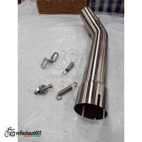 Kolightning Wkft89543 For Yamaha Yzf R6 1998-2005 Slip On 51mm Exhaust Mid Link Pipe Middle Steel Tube