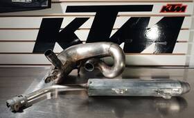 54705007100 Ktm 2001 Exc 200 Fmf Gnarley Expansion Chamber And U.s.f.s Approved Spark Arrest