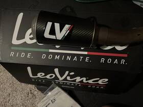 Leovince 9vcebj0zed Leo Lv 10 Slip On Exhaust Muffler Pipe Silencer Ss Full Black Ninja 400 18-23