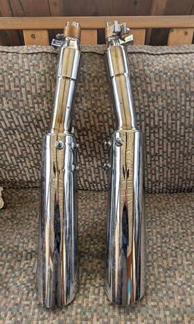 Zgu1025 Moto Guzzi Pair Of Motorcycle Exhaust System Pipes Lafranconi