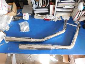 Python 41415 Chrome Exhaust Pipes 1986-2006 Harley Davidson Softail