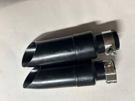 Radiant Cycles 115478530907 Black Dual Slip On Gp Shorty Exhaust Pipes 08-20 Suzuki Hayabusa - Clearance