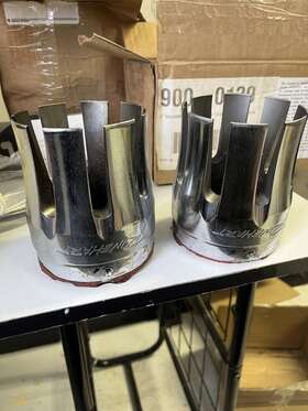 Rinehart 900-0111 Chrome 4 Inch Castle Style Machined End Cap - Used