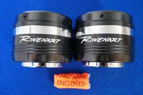 Rinehart 900-0150 Racing Black 4.5 Inch End Caps - Harley Davidson Touring 94-23