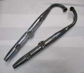 14302-18400 Suzuki 14301-18400 Vintage T250 Oem Exhaust Pipe Muffler Assy Set #