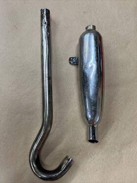 E4498 Triumph E4498. E4497 T20 Sports Cub Hi Level Exhaust System Inside Frame Used