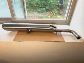 Triumph T2206103 Oem Bonneville Bobber Left Hand Brushed Silencer