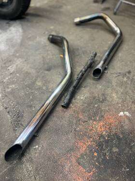 60-211 Ultima 90011 1-3/4 Inch Exhaust Drag Pipes Harley Sportster Ironhead Xl 900 1000 1957-1985