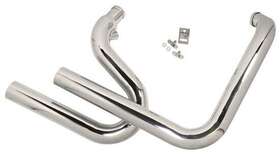 V-factor 90053 New Chrome Top Fueler Drag Pipe Set For Softail And Custom Rigid Us Dealer