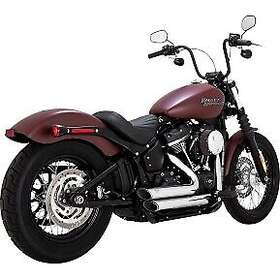 Vance & Hines 17333 And Chrome Shortshots Staggered Exhaust System For 18-22 Softail