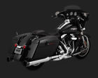 Vh0217 Vance And Hines Power Duals Exhaust System Chrome Harley Davidson