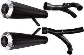 Voodoo Vmevmxk9cddb Dual Megaphone Catalytic Eliminator Exhaust Pipes - Black