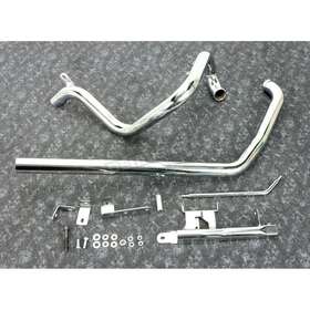 735k1 Wyatt Gatling Chrome True Dual Head Pipe - No Ship To Ca