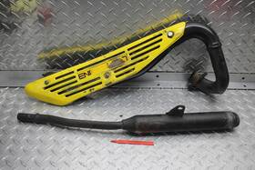 Yamaha 2207306 1977 Dt100 Exhaust Pipe Chamber Header And Muffler